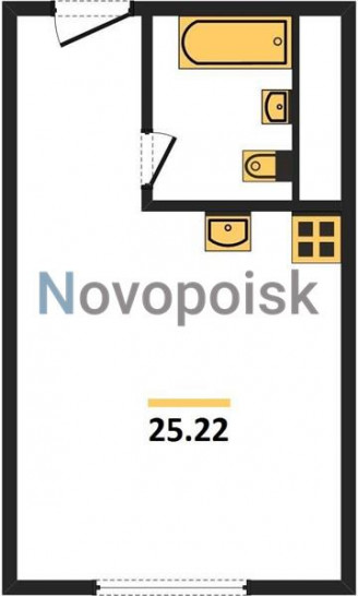 Студия 25.22 м²