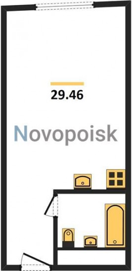 Студия 29.46 м²